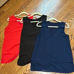 MICHAEL Michael Kors Red and Black Tank Top